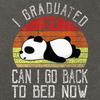 I Graduated Can I Go Back To Bed Now Cute Panda Sleeping Cotton Canvas Backpack