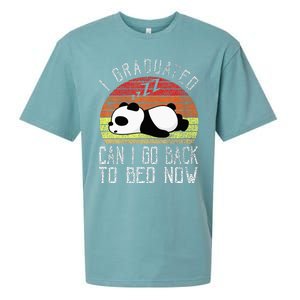 I Graduated Can I Go Back To Bed Now Cute Panda Sleeping Sueded Cloud Jersey T-Shirt