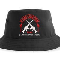 If Gun Cause Crime Than Matches Cause Arson Sustainable Bucket Hat