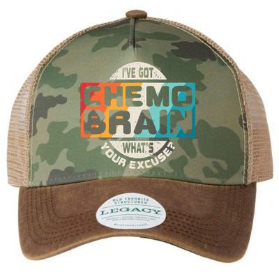 I've Got Chemo Brain What's Your Excuse? Chemo Brain Awareness Legacy Tie Dye Trucker Hat