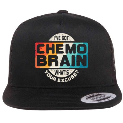 I've Got Chemo Brain What's Your Excuse? Chemo Brain Awareness Flat Bill Trucker Hat