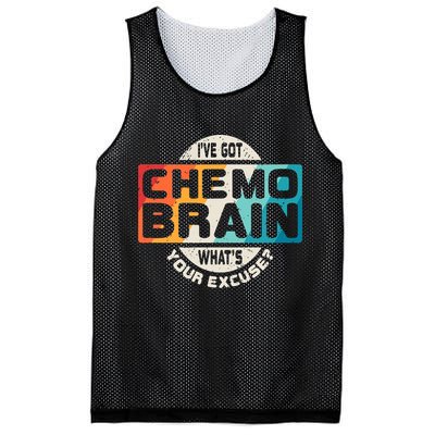 I've Got Chemo Brain What's Your Excuse? Chemo Brain Awareness Mesh Reversible Basketball Jersey Tank