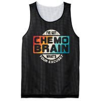 I've Got Chemo Brain What's Your Excuse? Chemo Brain Awareness Mesh Reversible Basketball Jersey Tank