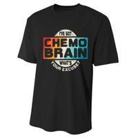 I've Got Chemo Brain What's Your Excuse? Chemo Brain Awareness Performance Sprint T-Shirt