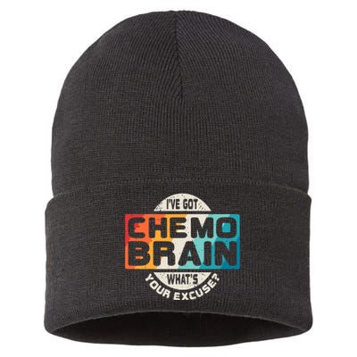 I've Got Chemo Brain What's Your Excuse? Chemo Brain Awareness Sustainable Knit Beanie