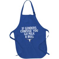 If Genders Confuse You Go Milk A Bull Full-Length Apron With Pockets