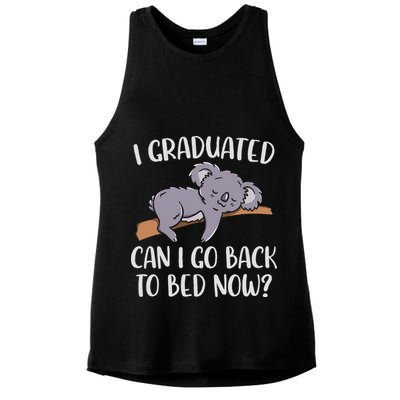 I Graduated Can I Go Back To Bed Now Koala Bear Graduation Ladies PosiCharge Tri-Blend Wicking Tank