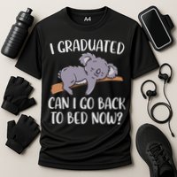 I Graduated Can I Go Back To Bed Now Koala Bear Graduation Cooling Performance Crew T-Shirt