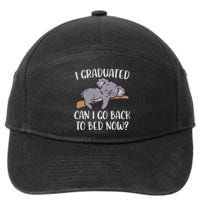 I Graduated Can I Go Back To Bed Now Koala Bear Graduation 7-Panel Snapback Hat