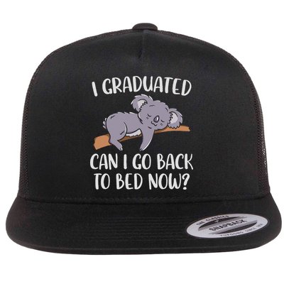 I Graduated Can I Go Back To Bed Now Koala Bear Graduation Flatbill Hat