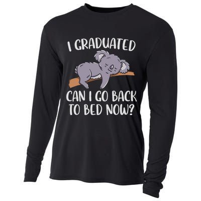 I Graduated Can I Go Back To Bed Now Koala Bear Graduation Cooling Performance Long Sleeve Crew