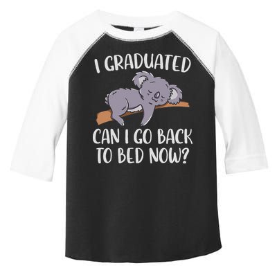 I Graduated Can I Go Back To Bed Now Koala Bear Graduation Toddler Fine Jersey T-Shirt
