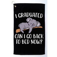 I Graduated Can I Go Back To Bed Now Koala Bear Graduation Golf Towel
