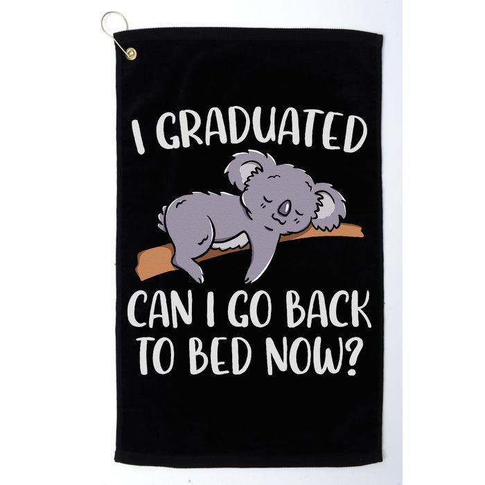 I Graduated Can I Go Back To Bed Now Koala Bear Graduation Golf Towel