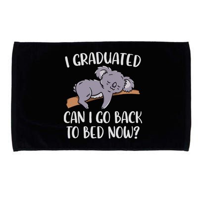 I Graduated Can I Go Back To Bed Now Koala Bear Graduation Microfiber Hand Towel