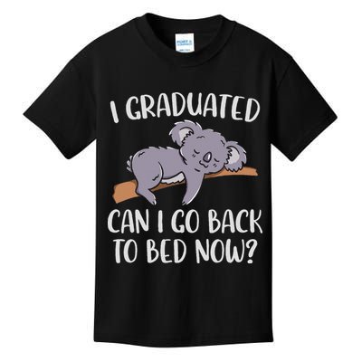 I Graduated Can I Go Back To Bed Now Koala Bear Graduation Kids T-Shirt