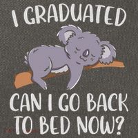 I Graduated Can I Go Back To Bed Now Koala Bear Graduation Cotton Canvas Backpack