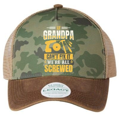 If Grandpa Can't Fix it We're All Screwed For A Carpenter Legacy Tie Dye Trucker Hat