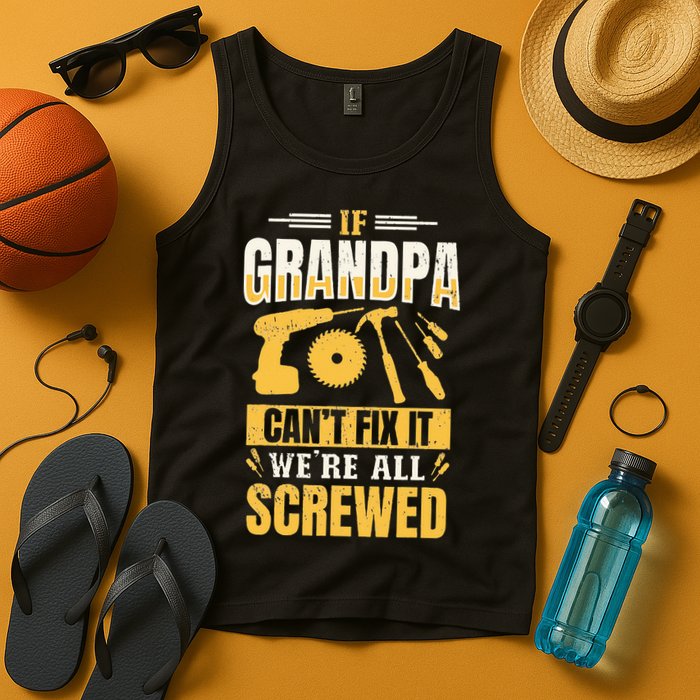 If Grandpa Can't Fix it We're All Screwed For A Carpenter Tank Top