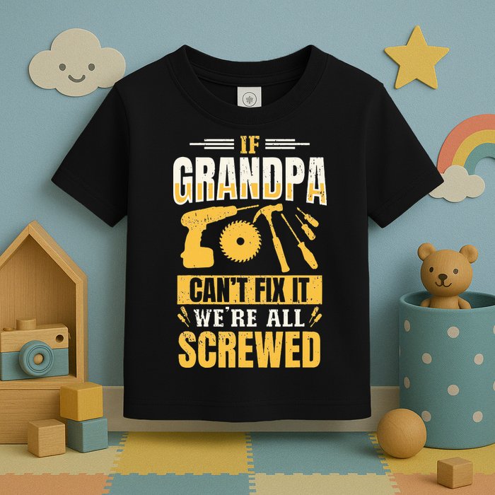 If Grandpa Can't Fix it We're All Screwed For A Carpenter Toddler T-Shirt