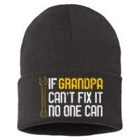 If Grandpa Cant Fix It No One Can Tee Christmas Fathers Day Sustainable Knit Beanie