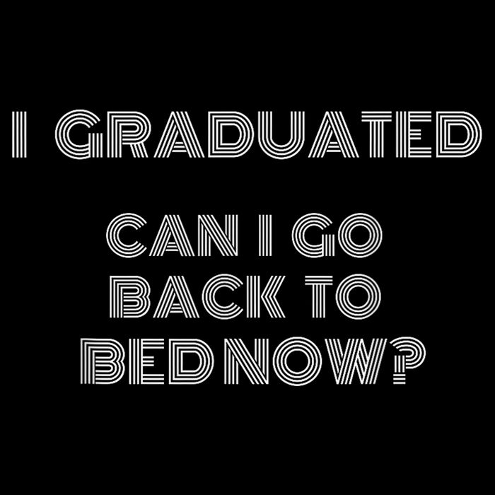I Graduated Can I Go Back To Bed Now Funny Student School 7-Panel Snapback Hat