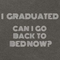 I Graduated Can I Go Back To Bed Now Funny Student School Cotton Canvas Backpack