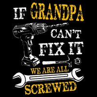 If Grandpa Cant Fix It Were All Screwed Fathers Day Funny Stripe Pom Pom Beanie