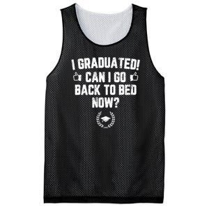 I Graduated Can I Go Back To Bed Now? Grad Gift For Her Him Mesh Reversible Basketball Jersey Tank