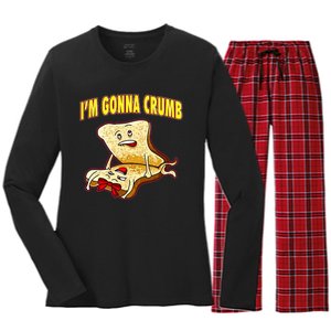 IM Gonna Crumb Adults Sandwich Women's Long Sleeve Flannel Pajama Set 