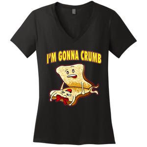 IM Gonna Crumb Adults Sandwich Women's V-Neck T-Shirt