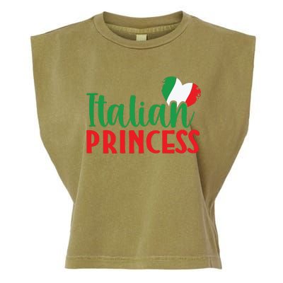 Italy Girl Cute Italia Home Country Italian Princess Garment-Dyed Women's Muscle Tee