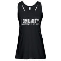 I Graduated Can I Go Back To Bed Now Funny Graduated Design Ladies Essential Flowy Tank