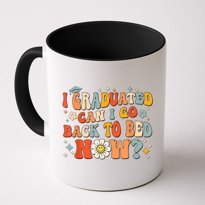 I Graduated Can I Go Back To Bed Now Funny Graduation Groovy Mug