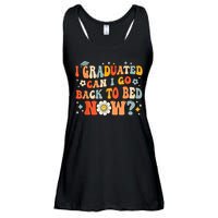 I Graduated Can I Go Back To Bed Now Funny Graduation Groovy Ladies Essential Flowy Tank