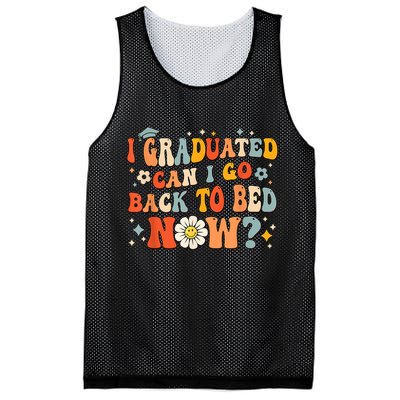 I Graduated Can I Go Back To Bed Now Funny Graduation Groovy Mesh Reversible Basketball Jersey Tank