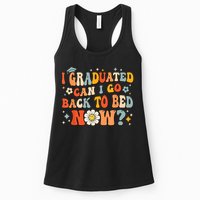 I Graduated Can I Go Back To Bed Now Funny Graduation Groovy Womens Tank Top