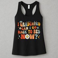 I Graduated Can I Go Back To Bed Now Funny Graduation Groovy Womens Tank Top