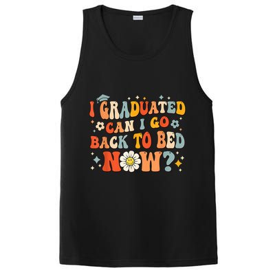 I Graduated Can I Go Back To Bed Now Funny Graduation Groovy PosiCharge Competitor Tank