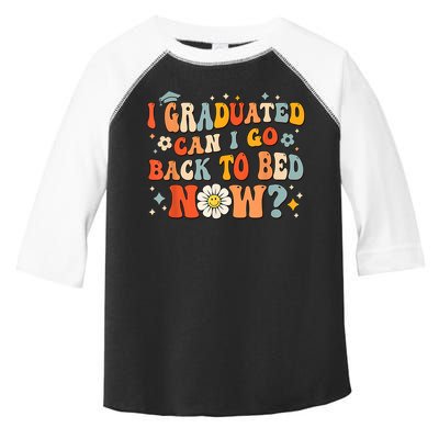 I Graduated Can I Go Back To Bed Now Funny Graduation Groovy Toddler Fine Jersey T-Shirt