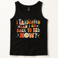 I Graduated Can I Go Back To Bed Now Funny Graduation Groovy Tank Top
