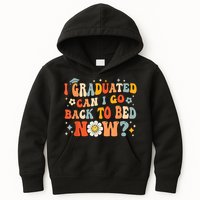 I Graduated Can I Go Back To Bed Now Funny Graduation Groovy Kids Hoodie
