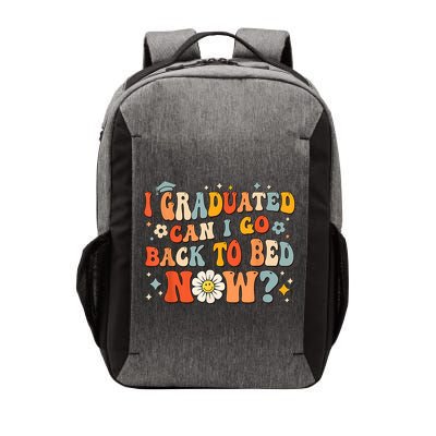 I Graduated Can I Go Back To Bed Now Funny Graduation Groovy Vector Backpack