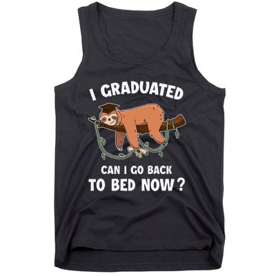 I Graduated Can I Go Back To Bed Now Funny 2024 Graduation Tank Top