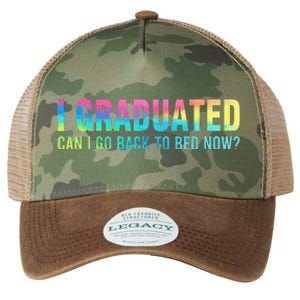 I Graduated Can I Go Back To Bed Now Graduation Student Legacy Tie Dye Trucker Hat