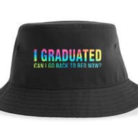 I Graduated Can I Go Back To Bed Now Graduation Student Sustainable Bucket Hat