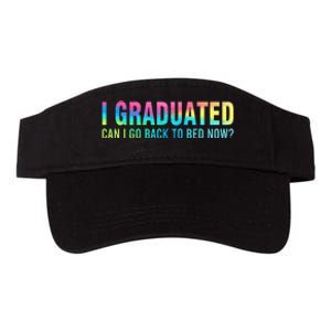 I Graduated Can I Go Back To Bed Now Graduation Student Valucap Bio-Washed Visor