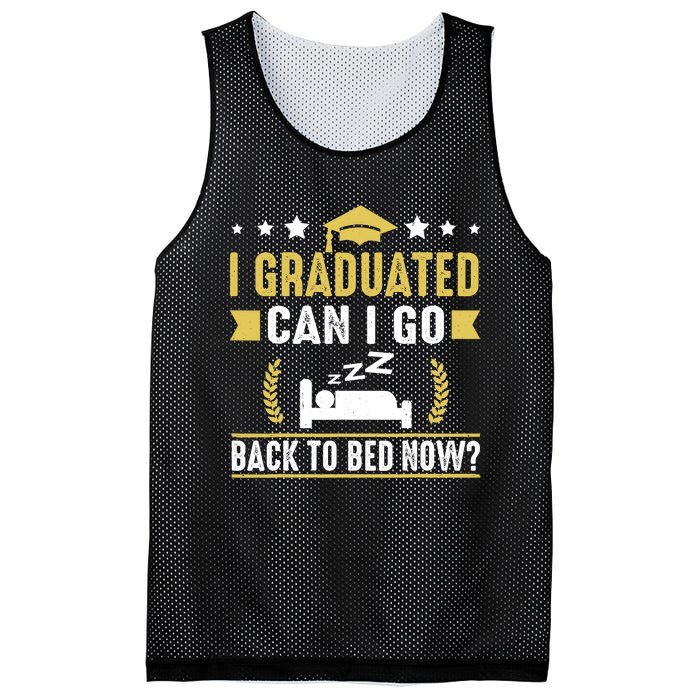 I Graduated Can I Go Back To Bed Now? High School Graduate Mesh Reversible Basketball Jersey Tank