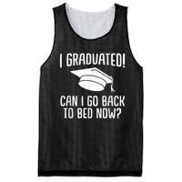 I Graduated Can I Go Back To Bed Now? Graduation Humor Mesh Reversible Basketball Jersey Tank