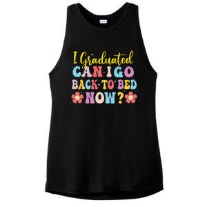 I Graduated Can I Go Back To Bed Now Graduation Ladies PosiCharge Tri-Blend Wicking Tank